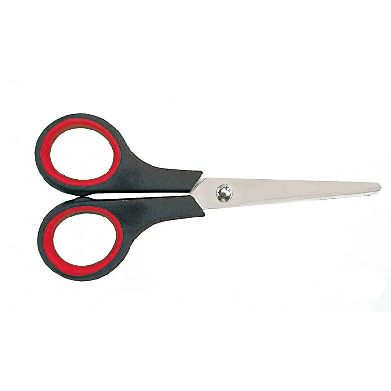 ecobra-bastel-schere-rund-13-5-cm-schwarz-rot-mit-softgriff image 1