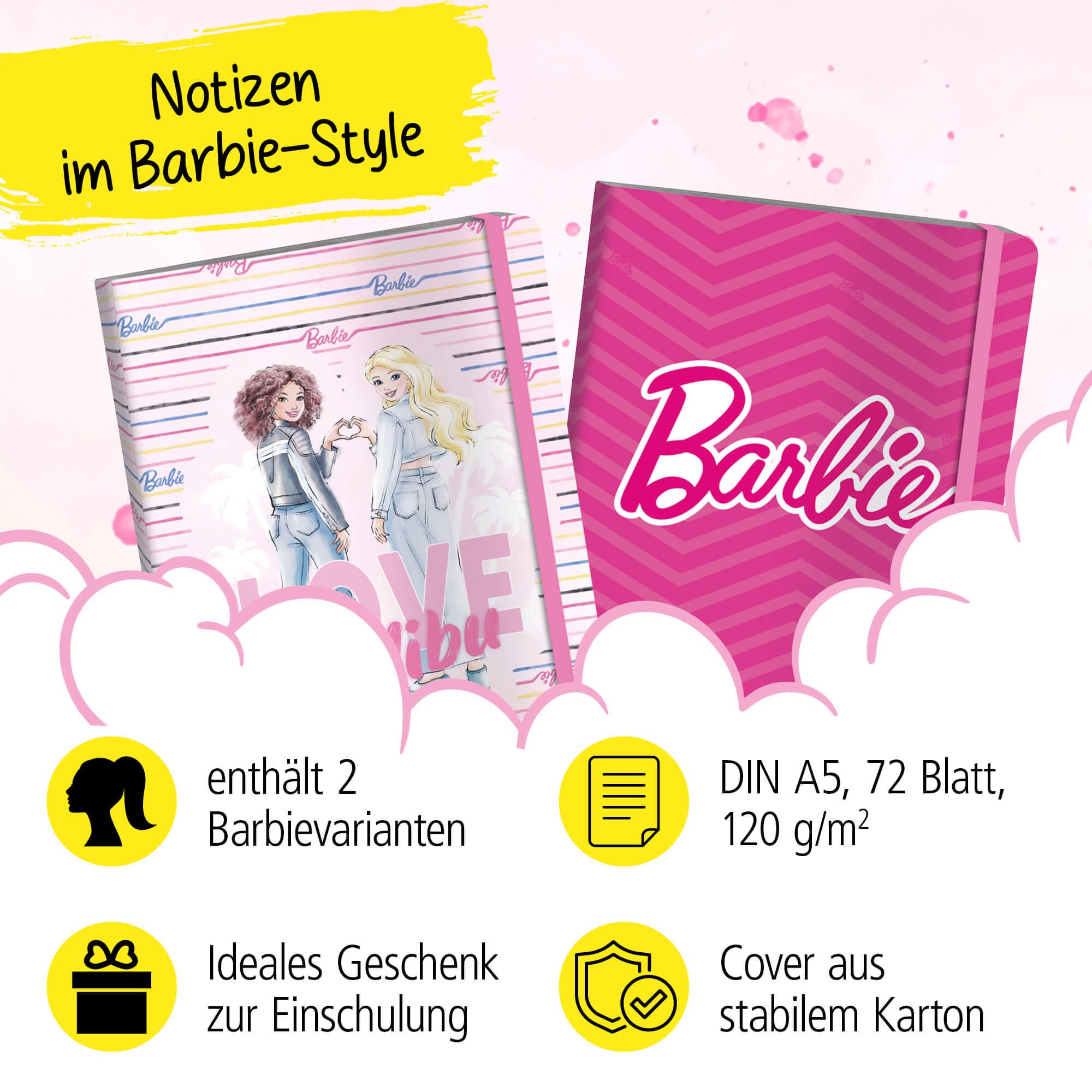 online-barbie-bullet-journal-a5-dotted-2er-set-144-seiten image 2