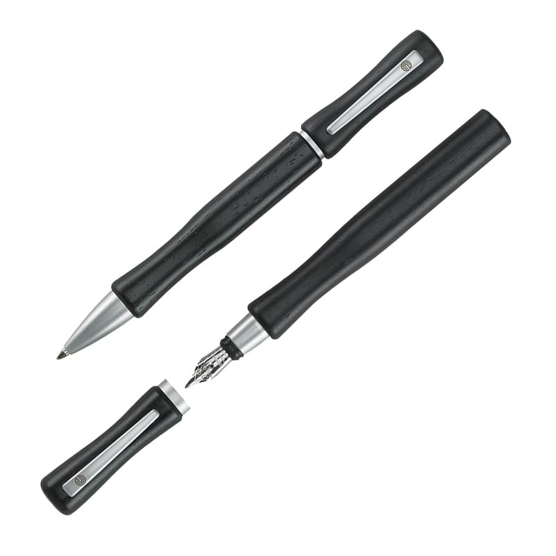 ecobra-woodline-victoria-schwarz-kugelschreiber-im-bambus-etui image 1