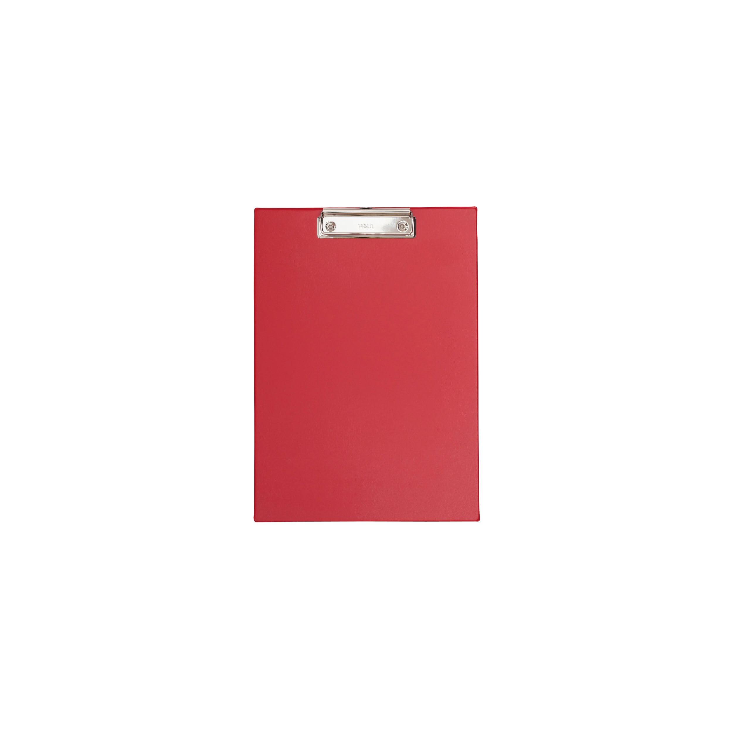 maulpoly-klemmbrett-a4-rot-hochformat-mit-b-gelklemme image 1
