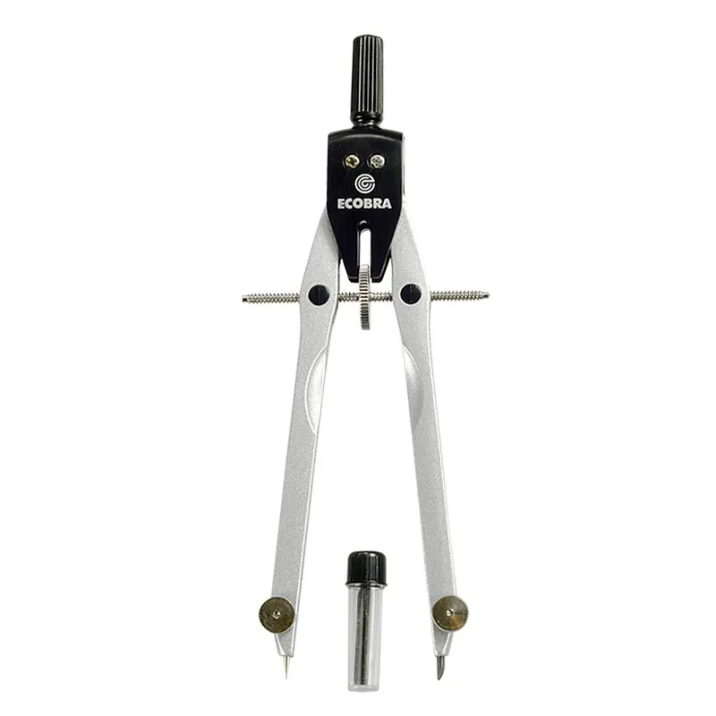 ecobra-geometrie-zirkel-serie-duo-tec-silberfarben-mit-mitteltriebschraube image 1