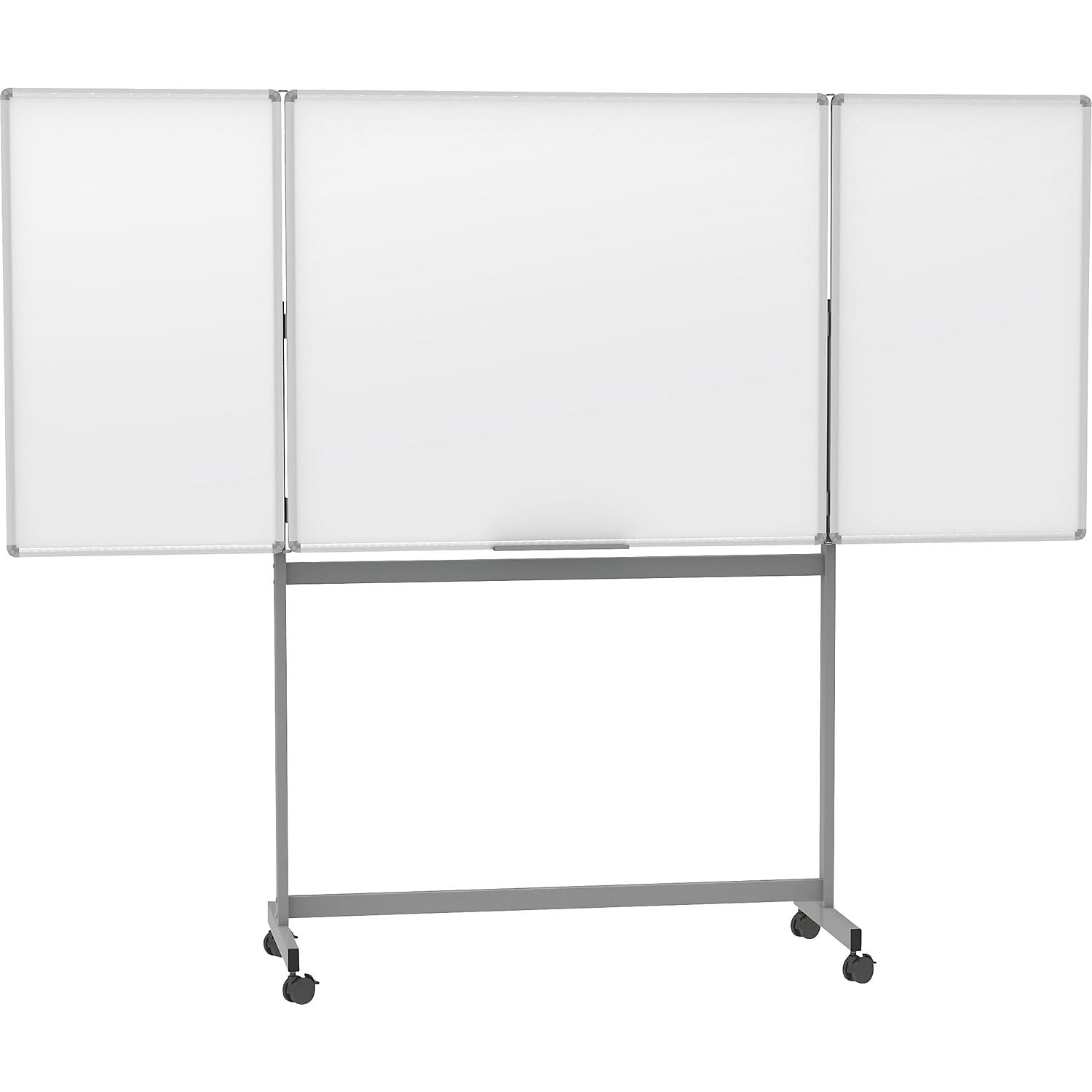 maul-maulstandard-whiteboard-mobil-100-x-120-cm-klappbar-silber image 1