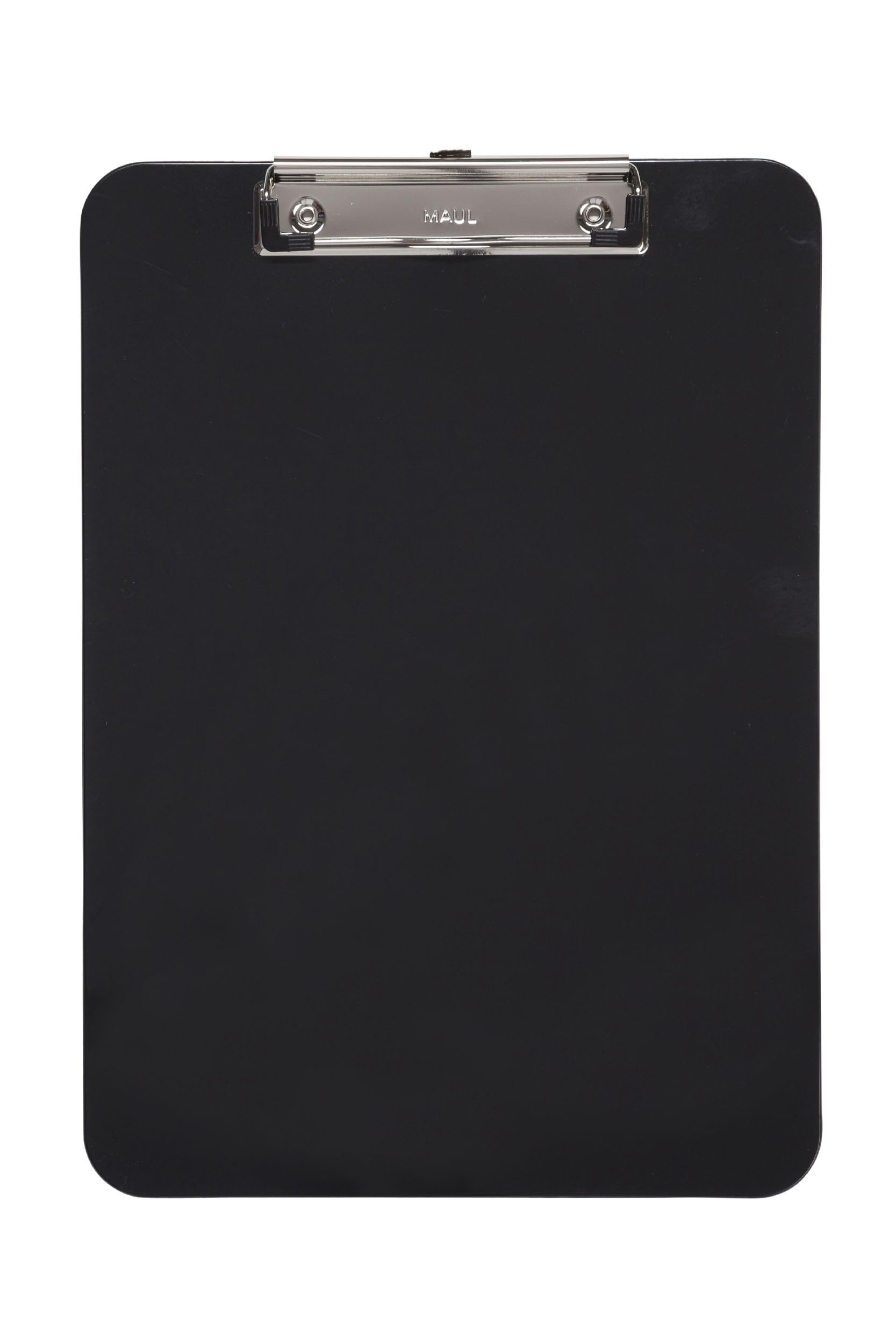 maul-klemmbrett-a4-schwarz-stabile-b-gelklemme-3-mm-kunststoff image 1
