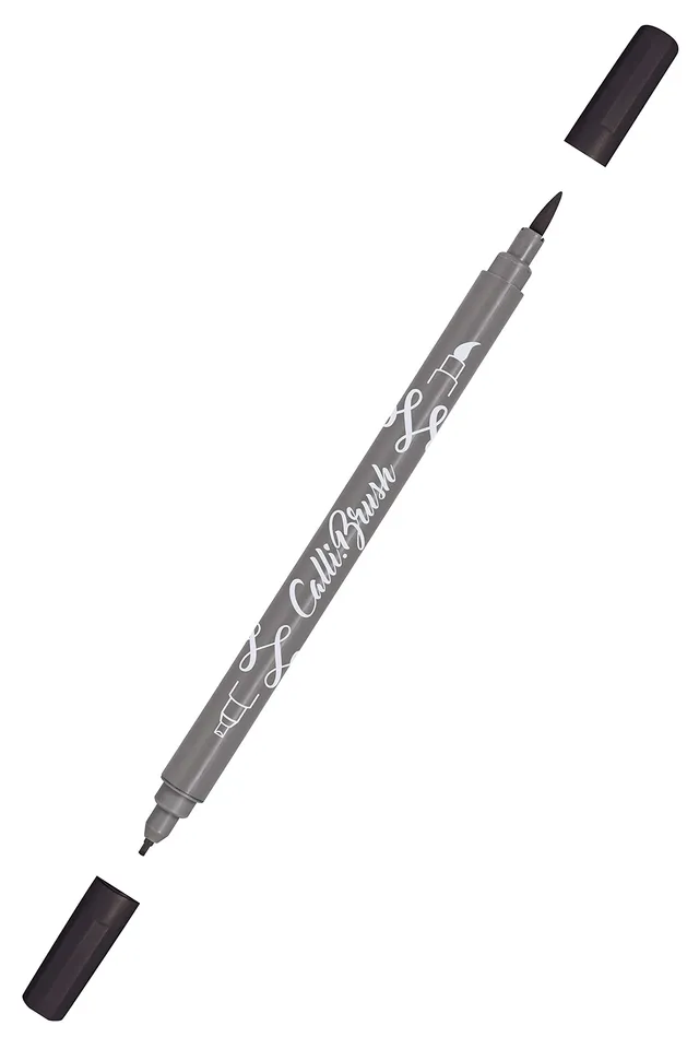 online-calli-brush-pen-19052-6-double-tip-schwarz-handlettering-brush-pen image 1