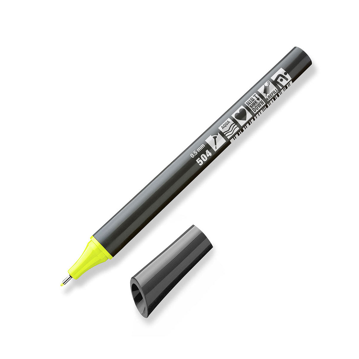 neuland-fineone-sketch-0-5-mm-neonfarben-neongr-n-neongelb image 2