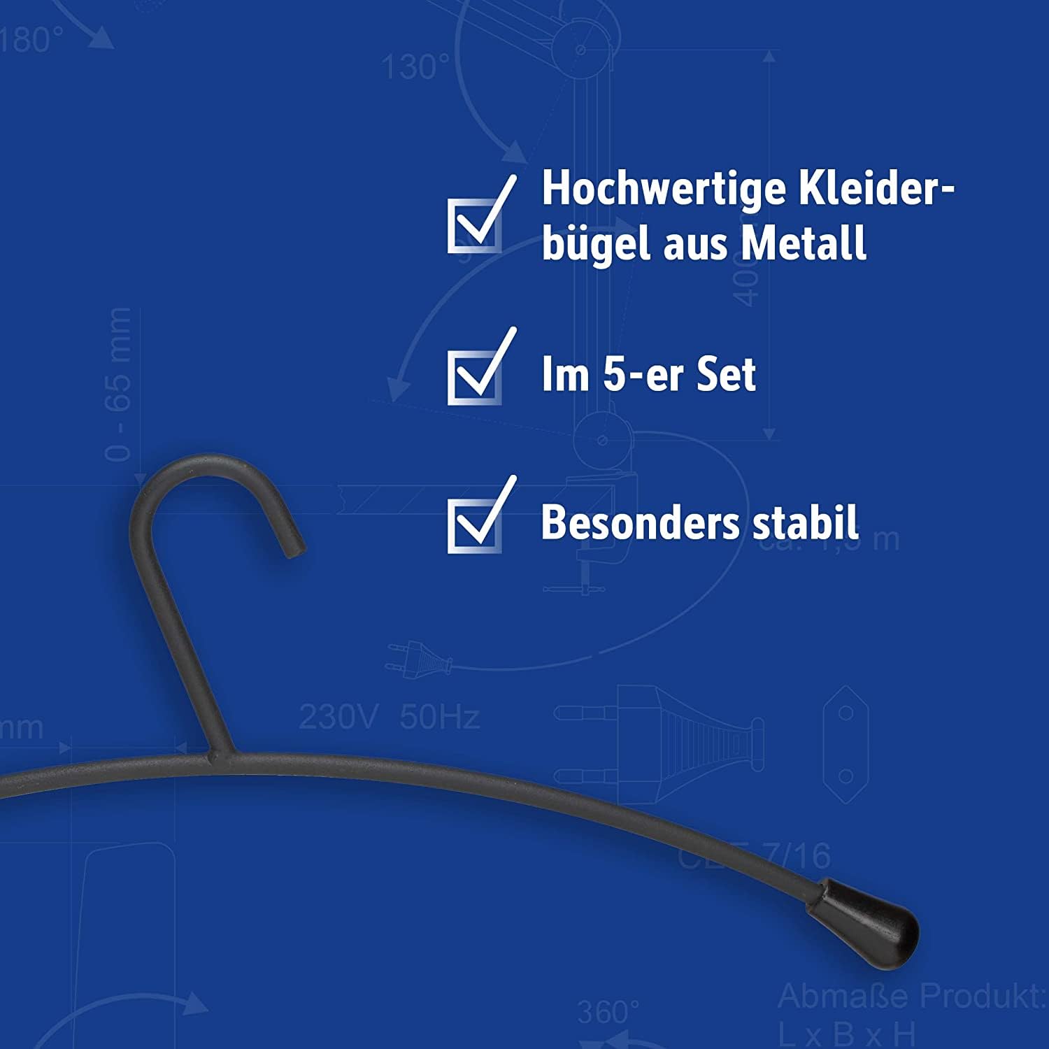 maul-kleiderb-gel-metall-schwarz-5er-set-stahl image 3
