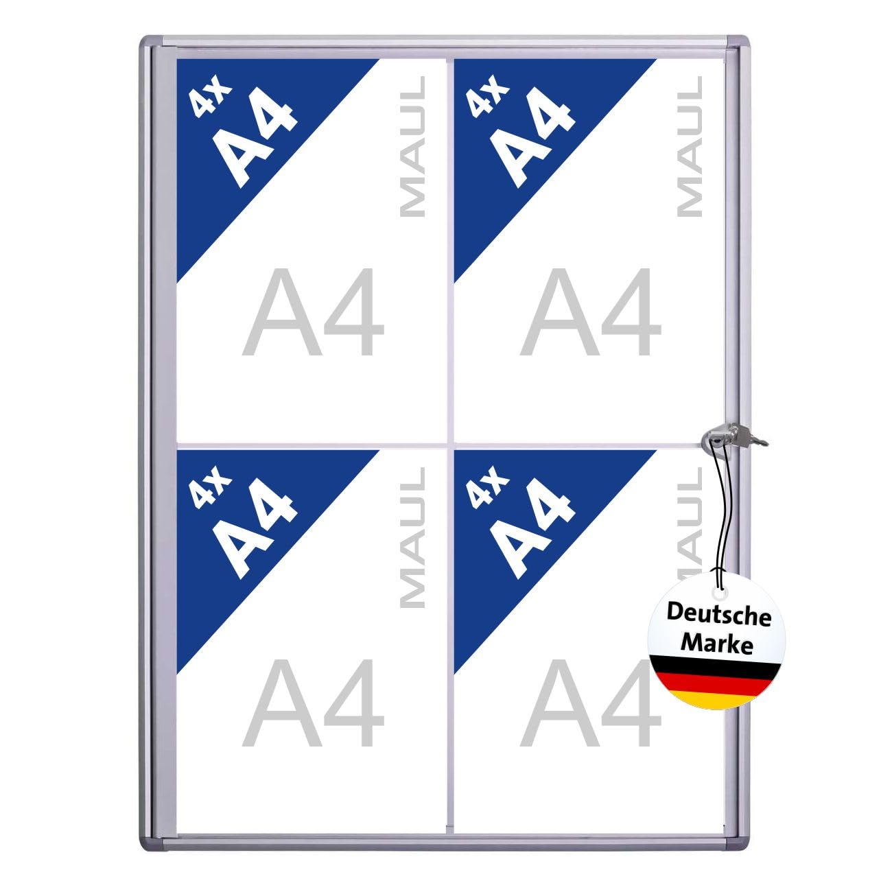 maul-extraslim-schaukasten-2xa4-silber-abschlie-bar image 7