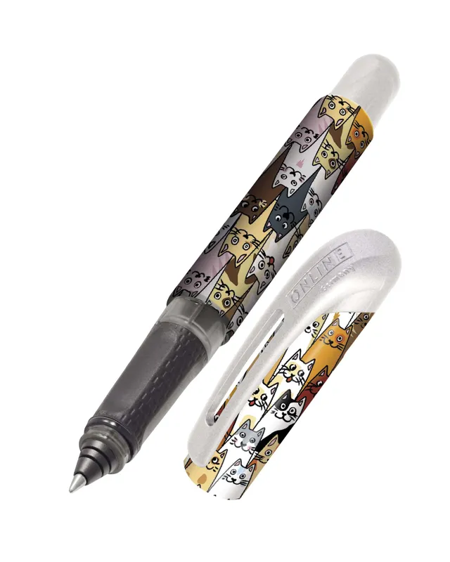 online-college-tintenroller-fluffy-cats-katzen-design-0-7-mm-mit-kombipatrone image 1