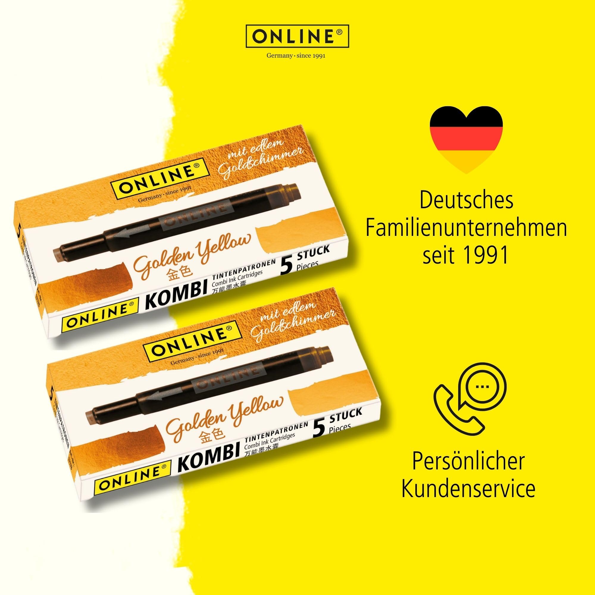 online-golden-yellow-kombi-tintenpatronen-goldschimmer-10er-pack image 7