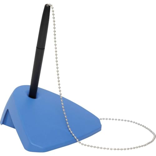 maul-modern-recycling-kugelschreiberst-nder-blau-freistehend-mit-40-cm-kugelkett image 7