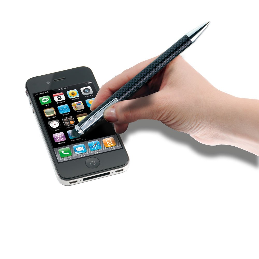 online-stylus-xl-kugelschreiber-carbon-alu-mit-touchpen-mine-m-blau image 4