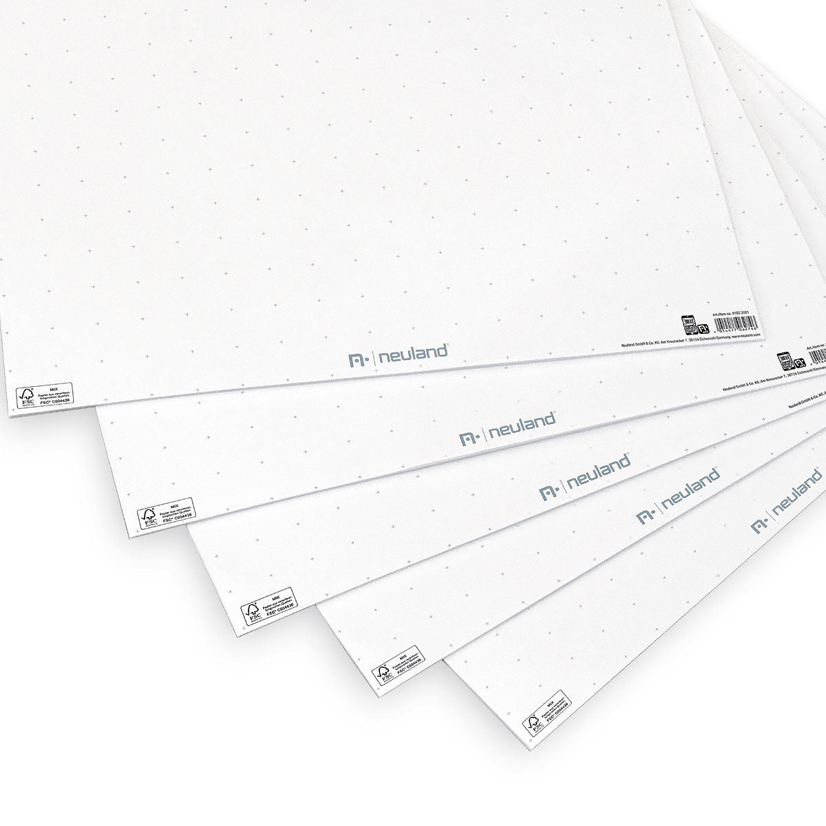neuland-mini-flipchart-block-wei-mit-fadenkreuzen-5x20-blatt image 2