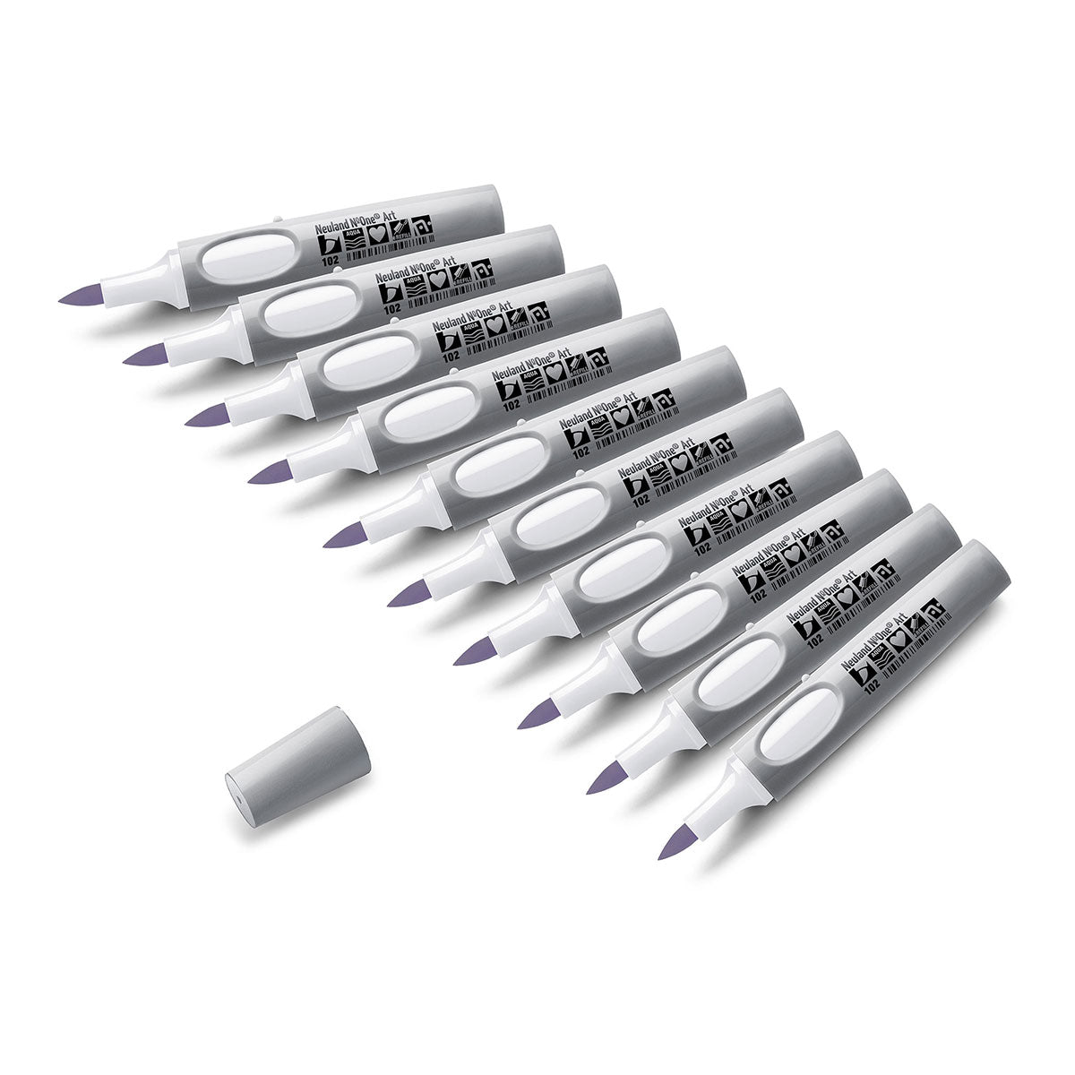 neuland-no-one-art-moderationsmarker-pinselspitze-0-5-7-mm-10er-uni-set image 2