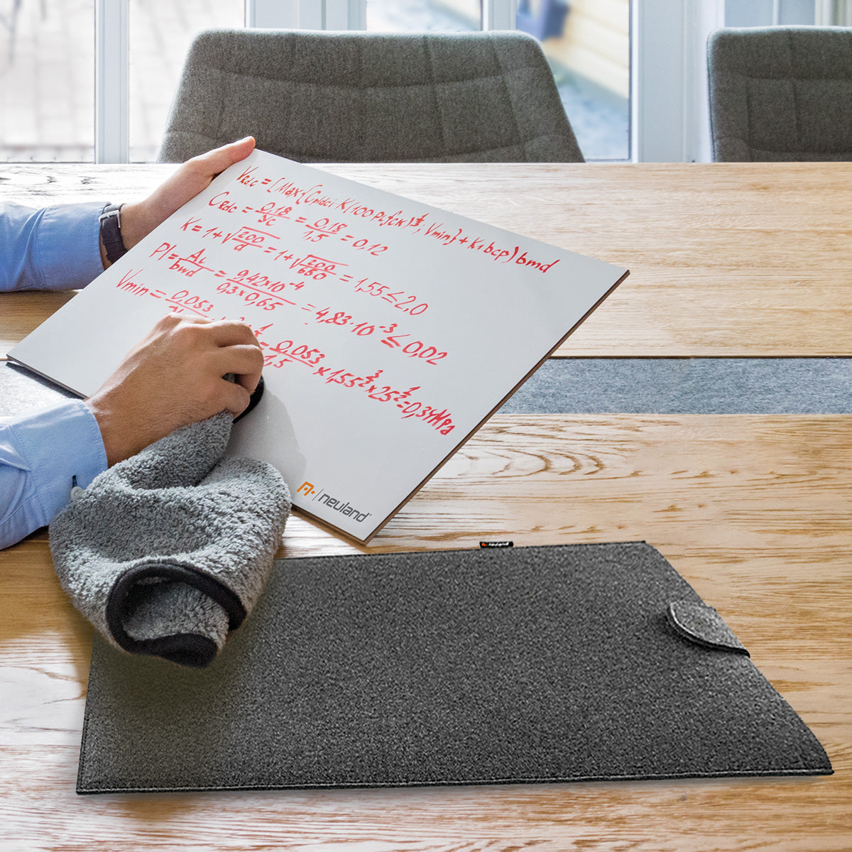 neuland-myworkboard-pocket-tasche-filz-anthrazit-mit-magnet image 2