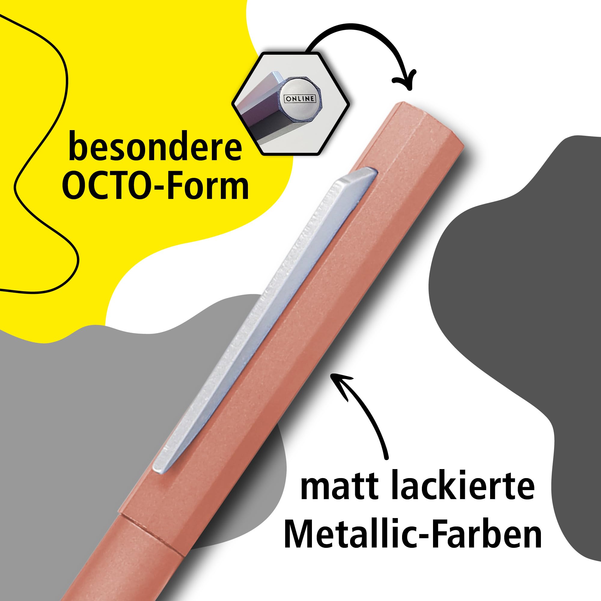 online-octopen-kugelschreiber-metall-rosegold-g2-mine-blau image 3