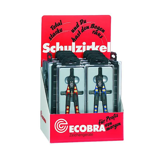 ecobra-display27-new-master-2-schnellverstell-zirkel-10er-set-smileys-blau-rot image 1