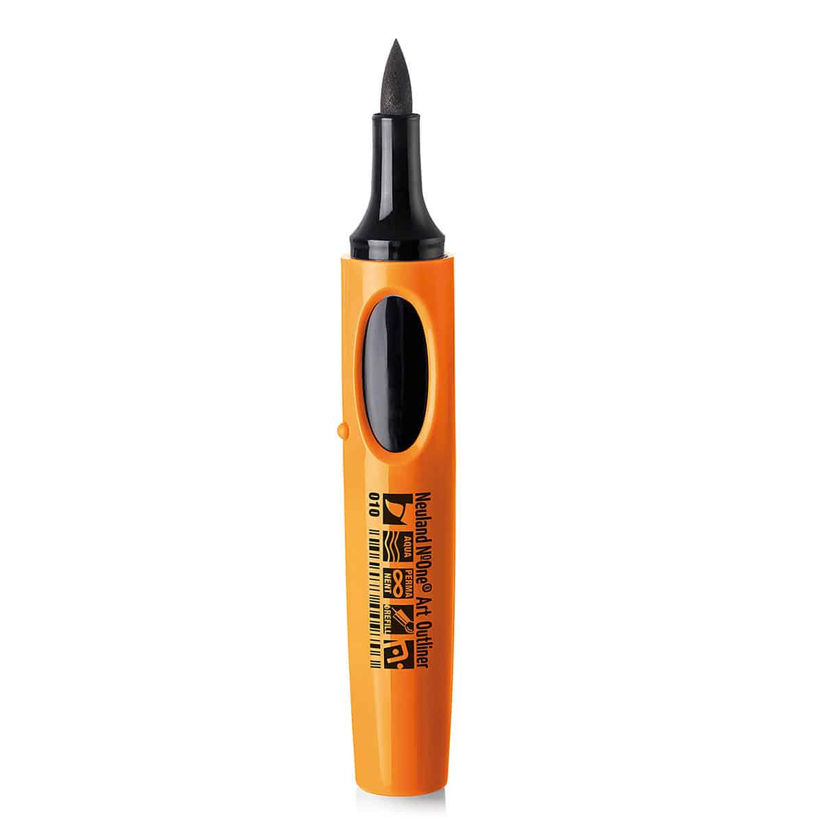 neuland-no-one-art-outliner-konturenmarker-mit-pinselspitze-schwarz image 1