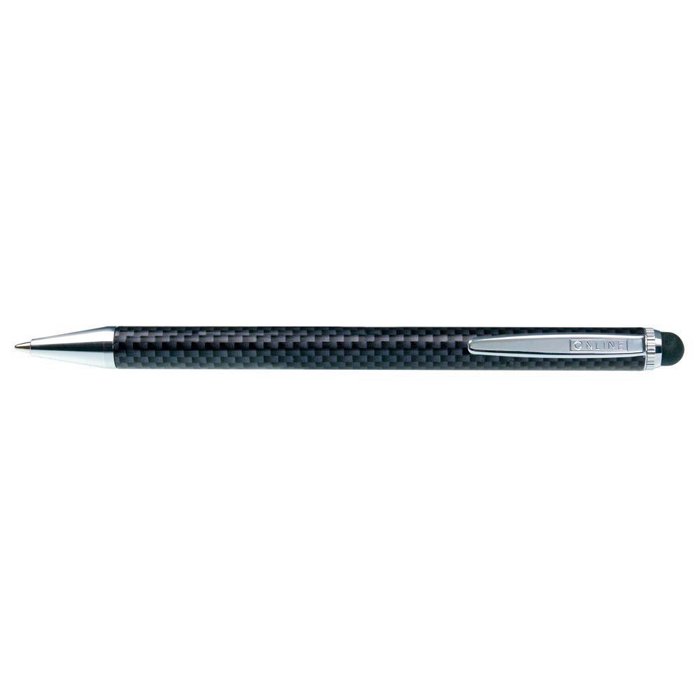 online-stylus-xl-kugelschreiber-carbon-alu-mit-touchpen-mine-m-blau image 1