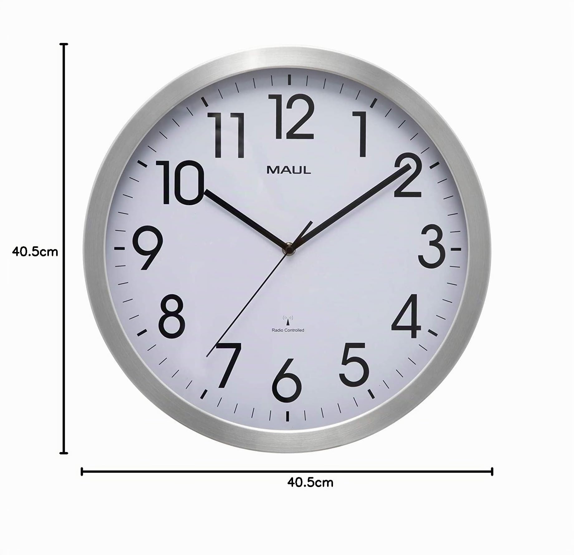 maul-funkuhr-maulmove-analog-rund-40-cm-wei-silber-alurahmen image 8