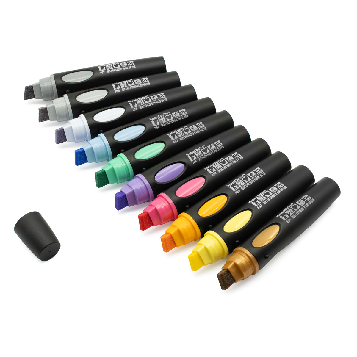 neuland-bigone-moderationsmarker-10er-farb-set-keilspitze-6-12-mm image 3