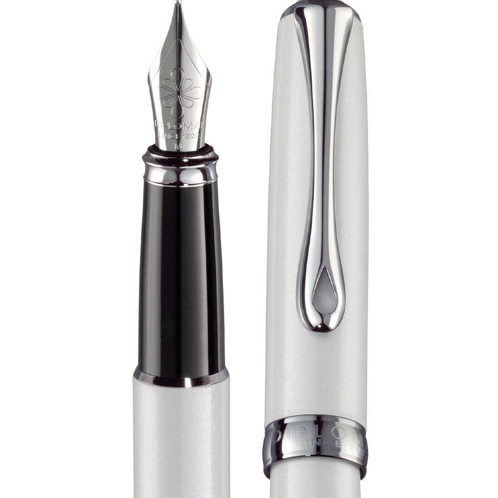 diplomat-excellence-a2-wei-perlmutt-f-llhalter-mit-edelstahlfeder image 3