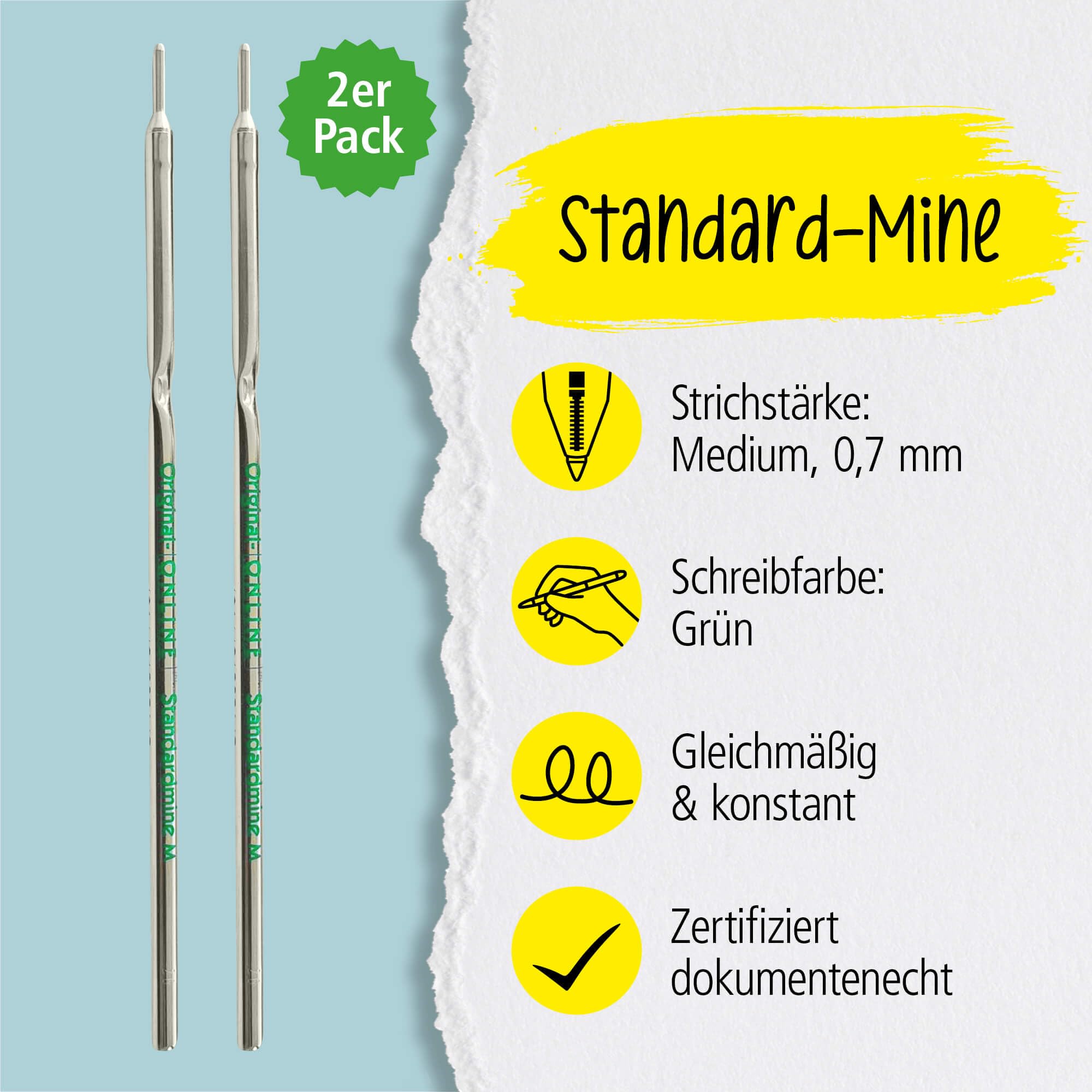 online-vision-kugelschreiber-ersatzminen-a2-gr-n-m-2er image 2