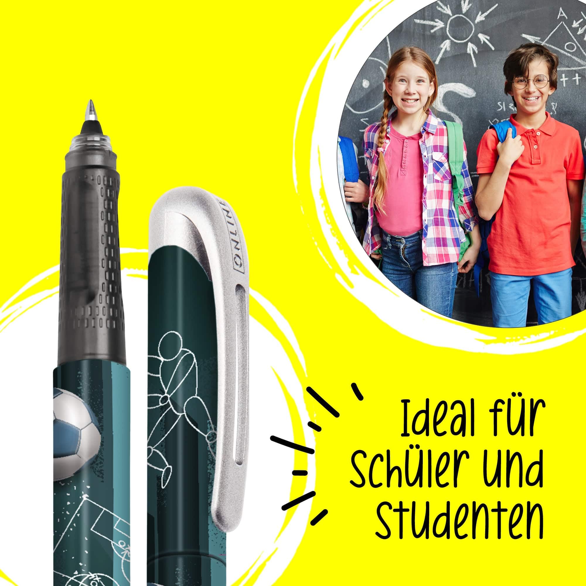 online-college-tintenroller-fu-ball-mit-patrone-blau image 4