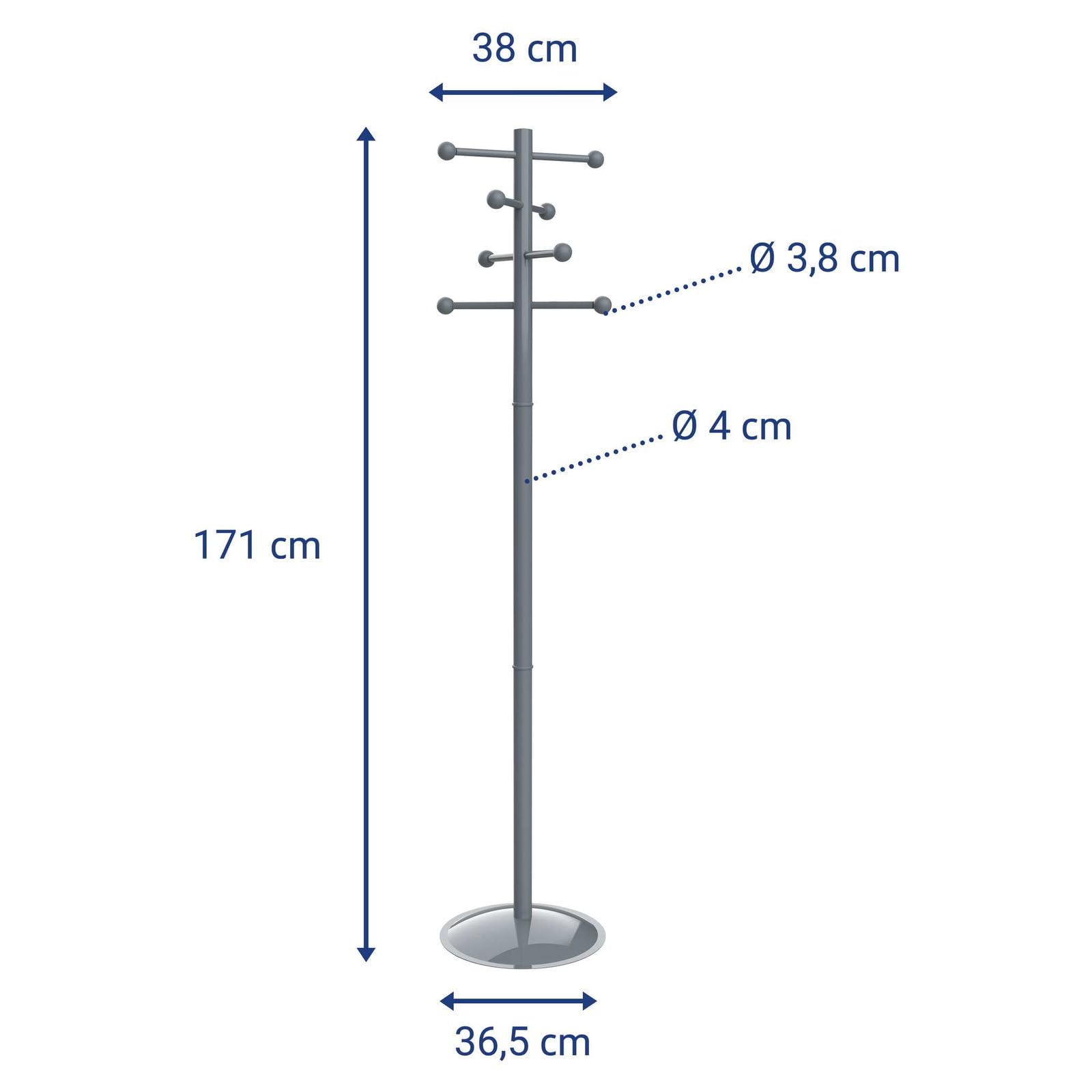 maul-maulsaphir-lite-garderobenst-nder-grau-8-haken-metall image 8