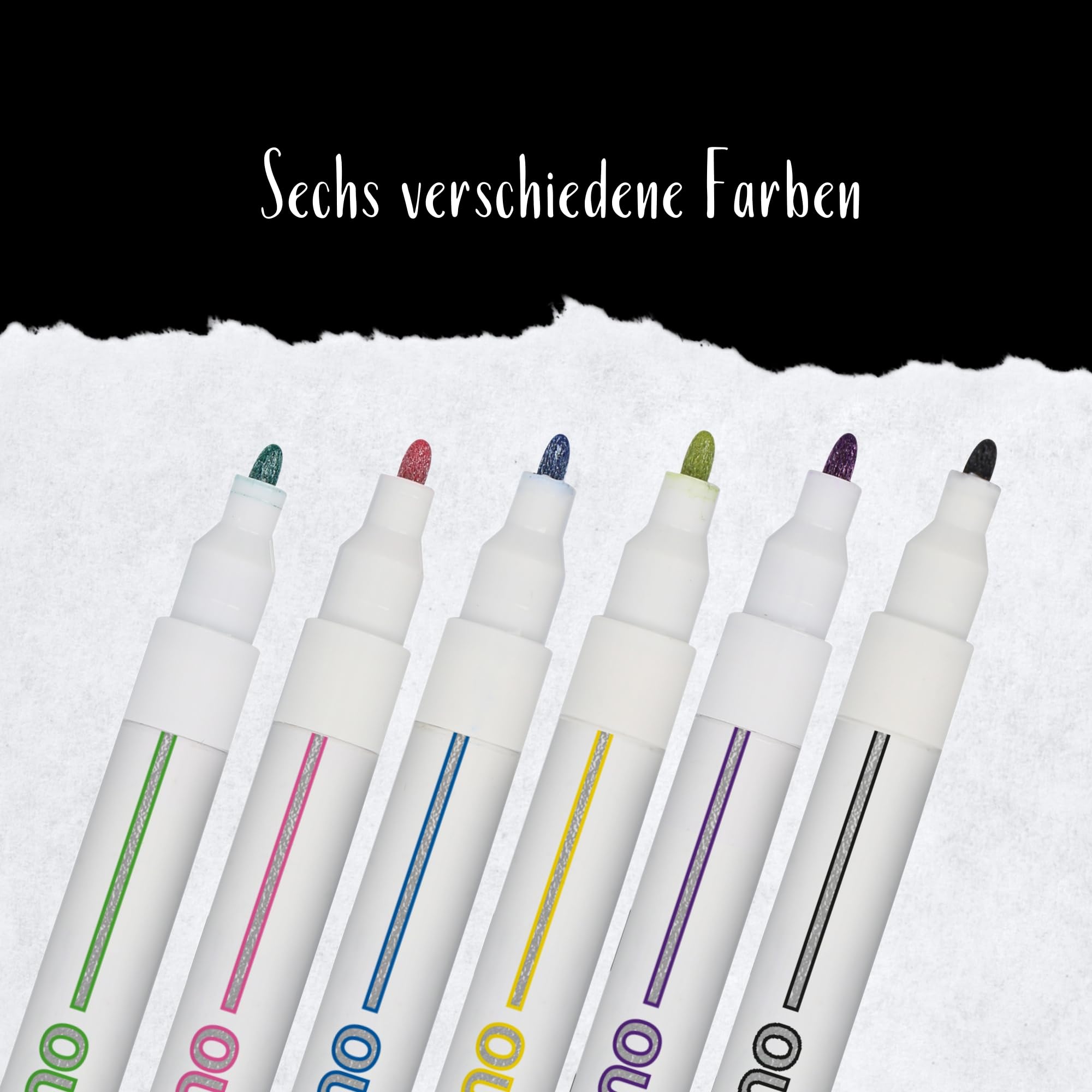 online-outline-pens-glitzerstifte-metallic-6-farben image 2