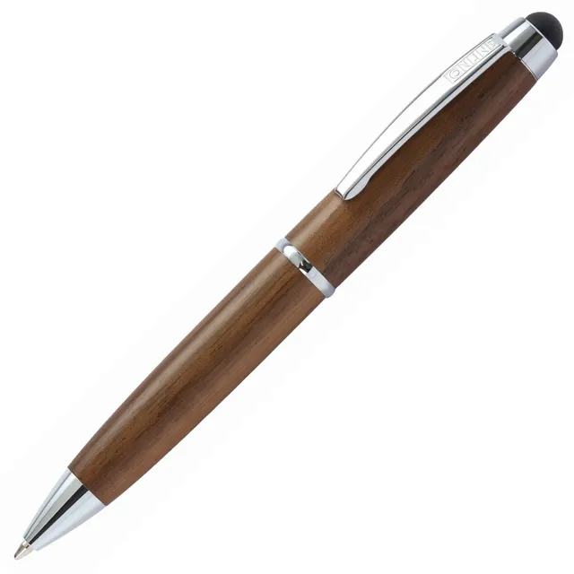 online-drehkugelschreiber-mini-wood-stylus-walnuss-m-schwarz image 1