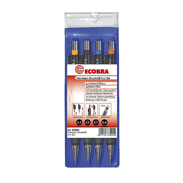 ecobra-feinminen-druckstift-4er-set-0-3-0-5-0-7-0-9-mm image 1