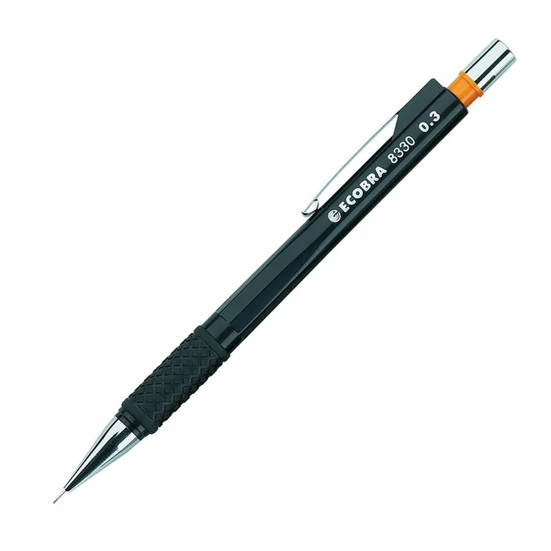 ecobra-feinminen-druckstift-0-3-mm-schwarz-mit-farbring-gelb image 1