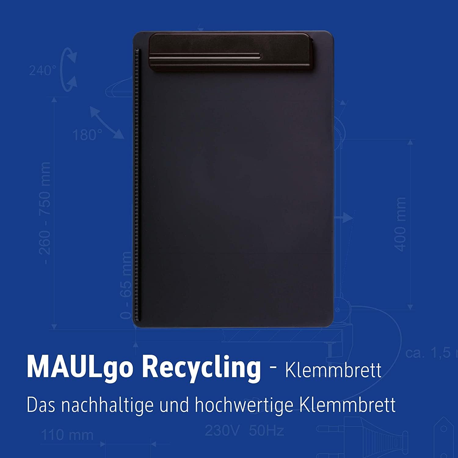 maul-maulgo-klemmbrett-a4-recycling-schwarz image 2