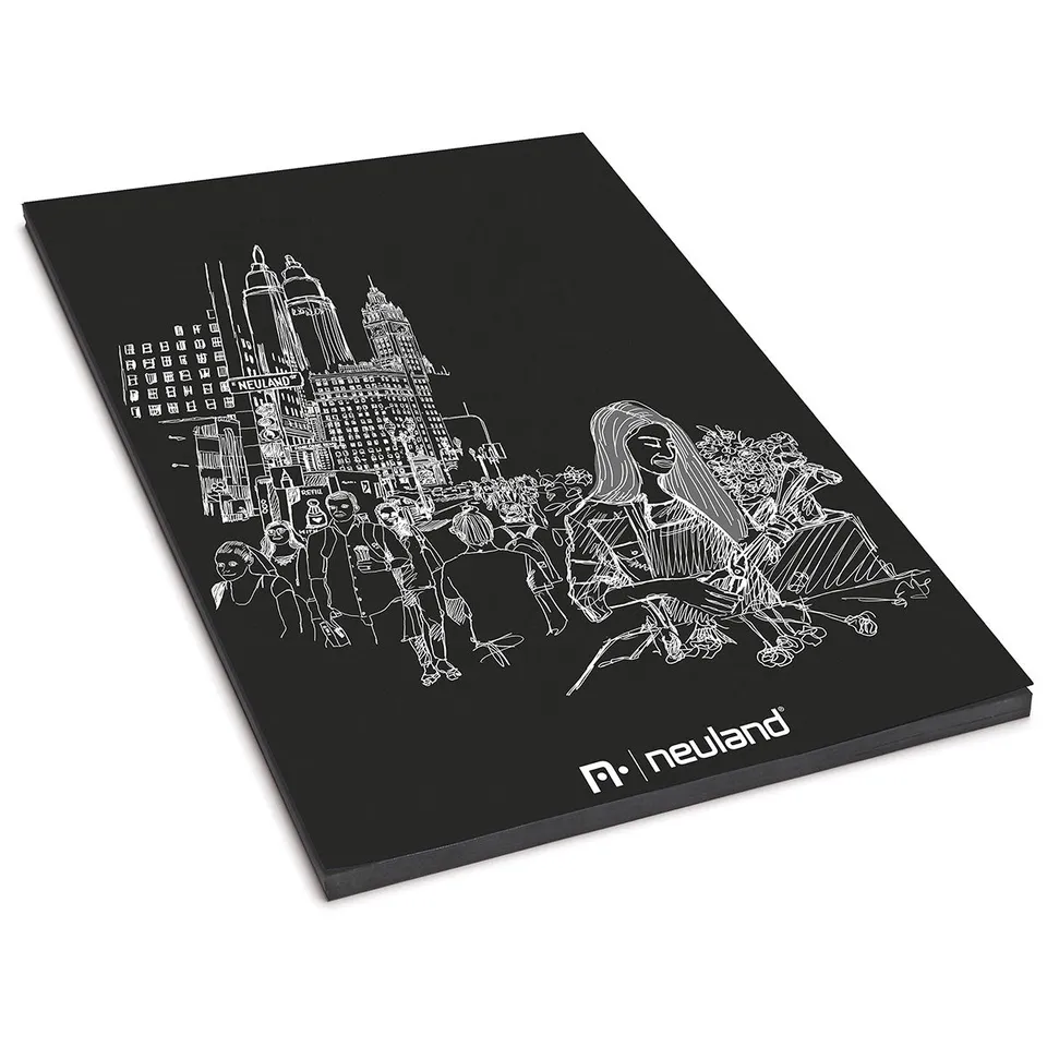 neuland-mynotepad-a4-schwarz-50-blatt-recycling image 1