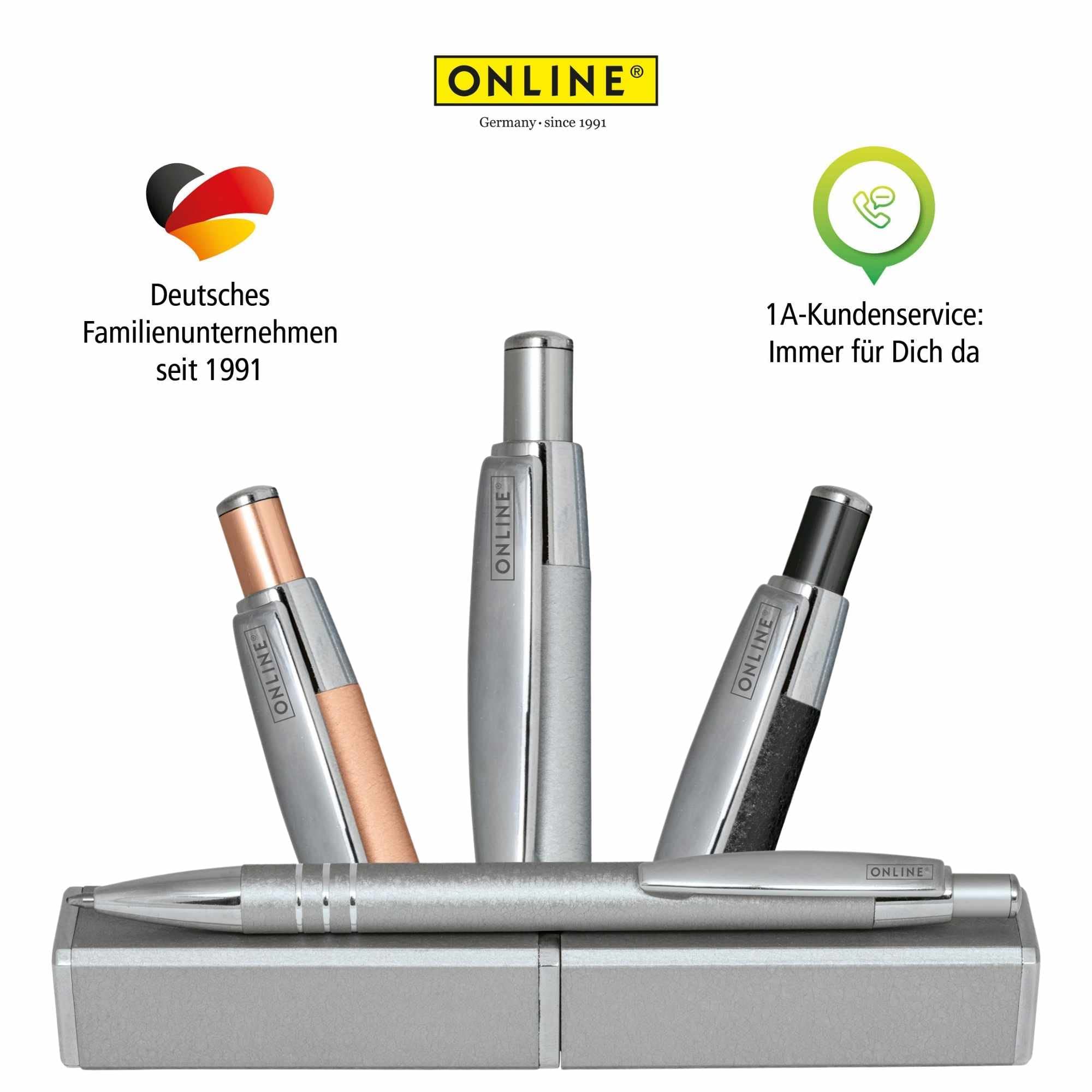 online-highway-graphite-metall-kugelschreiber-ros-gold-schwarz-mit-etui image 6
