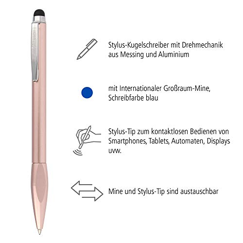 online-alu-stylus-kugelschreiber-rosegold-blau-m image 8