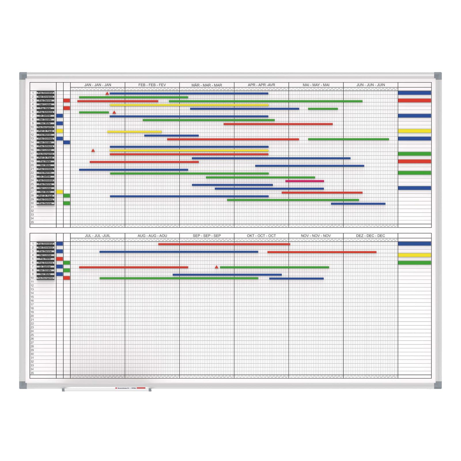 maul-jahresplaner-maulstandard-wei-90-x-120-cm-alurahmen-wandmontage image 3