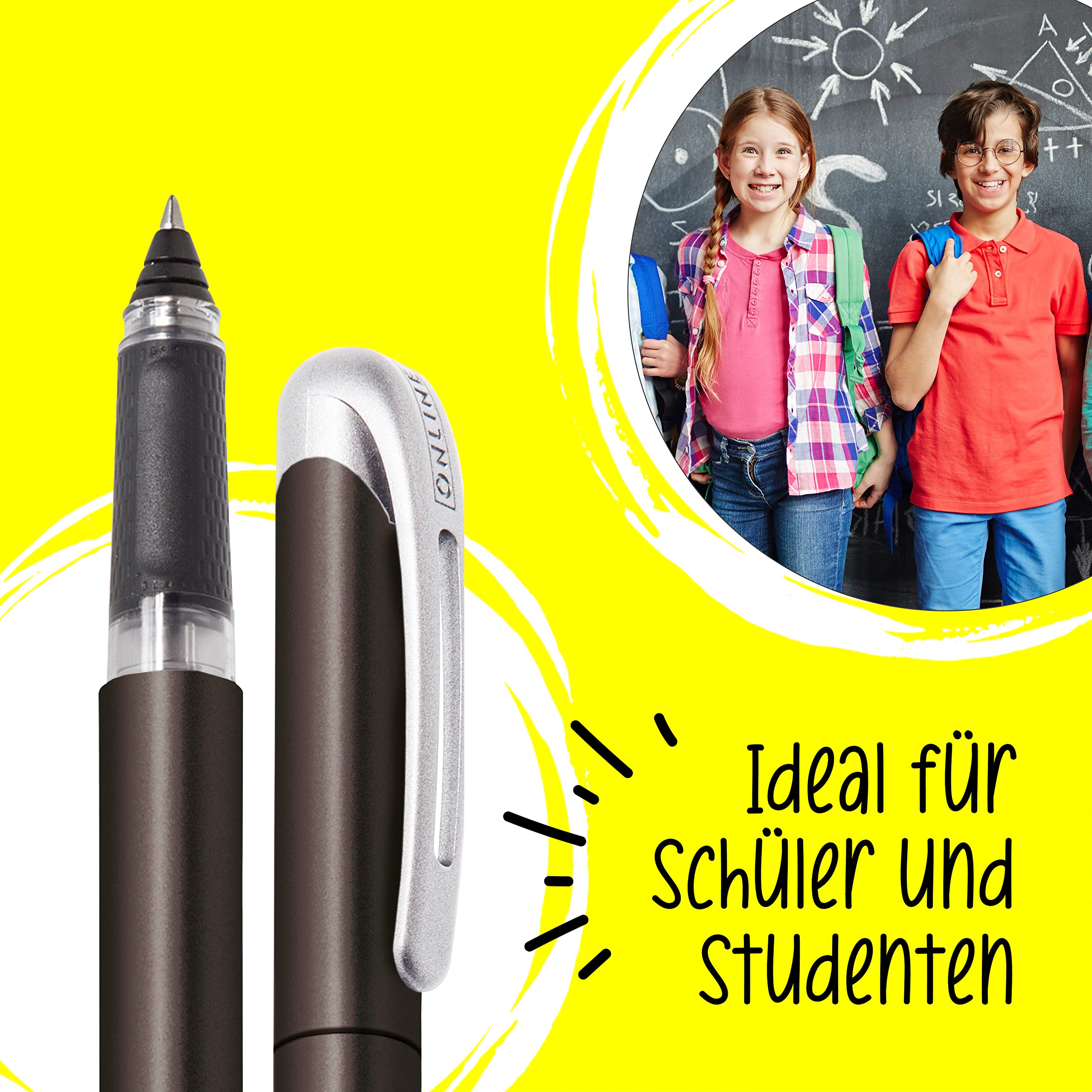 online-college-rollerball-metallic-black-ergonomischer-tintenroller image 4