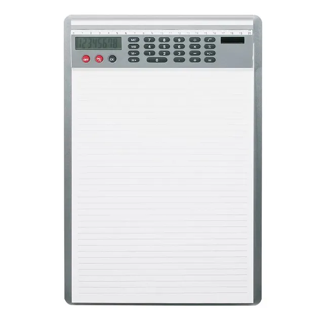 ecobra-schreibplatte-a4-aluminium-mit-abnehmbarem-solarrechner-337x230-mm image 1