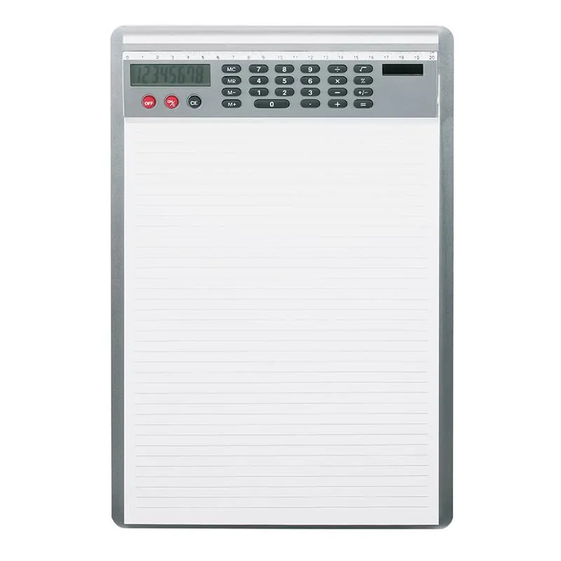 ecobra-schreibplatte-a4-aluminium-mit-abnehmbarem-solarrechner-337x230-mm image 1