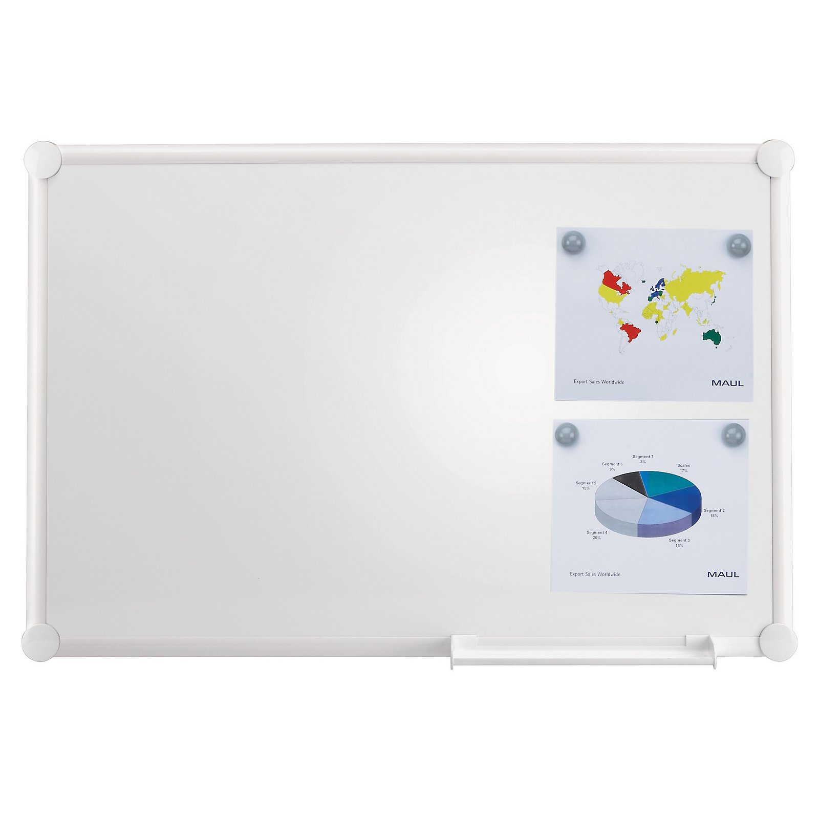 maul-maulpro-whiteboard-60-x-90-cm-wei-mit-alurahmen-und-stiftablage image 2