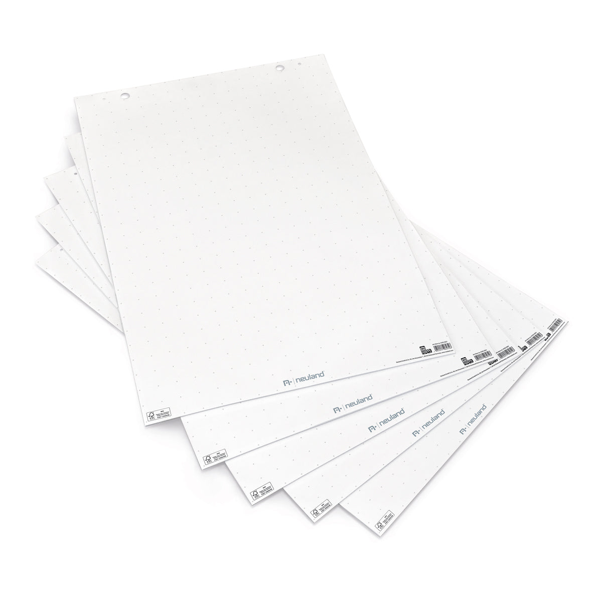 neuland-mini-flipchart-block-wei-mit-fadenkreuzen-5x20-blatt image 1