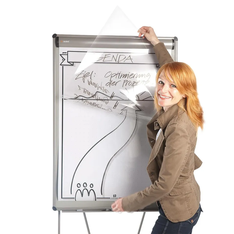neuland-transparentfolien-f-r-flipchart-5er-set-gelocht image 1