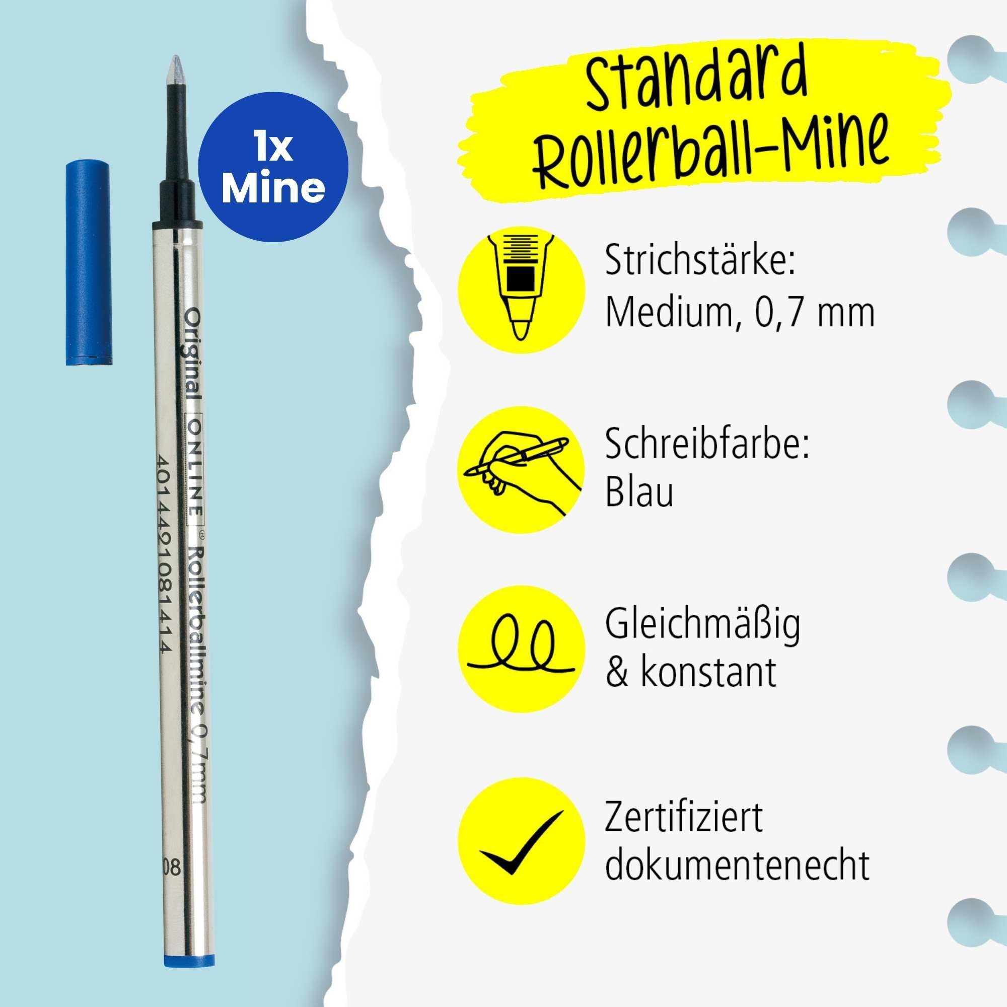 online-rollerball-ersatzmine-0-7-mm-blau-keramik-kugel image 2