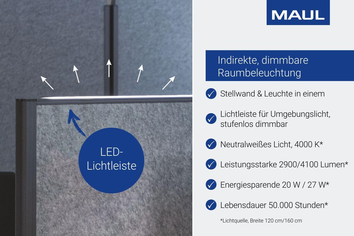 maul-maulconnecto-tischtrennwand-akustik-anthrazit-mit-uplight-led-dimmbar image 3