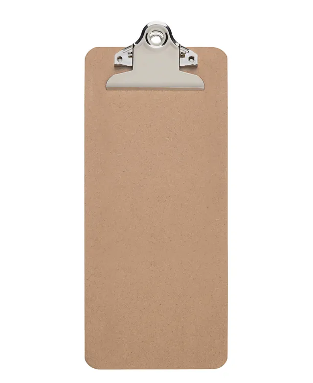 maulbill-klemmbrett-braun-hartfaser-holz-mit-stahlclip image 1
