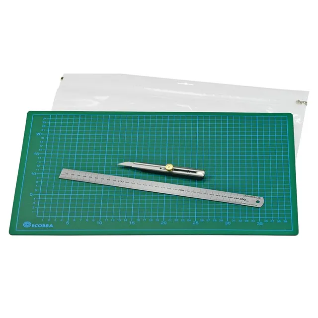 ecobra-hobby-schneide-set-schneidematte-lineal-cutter-45x30-cm image 1