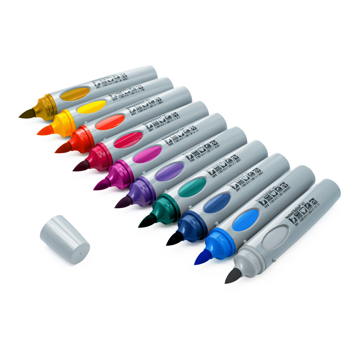 neuland-bigone-art-pinselspitze-2-15-mm-10er-farb-set-moderationsmarker image 2