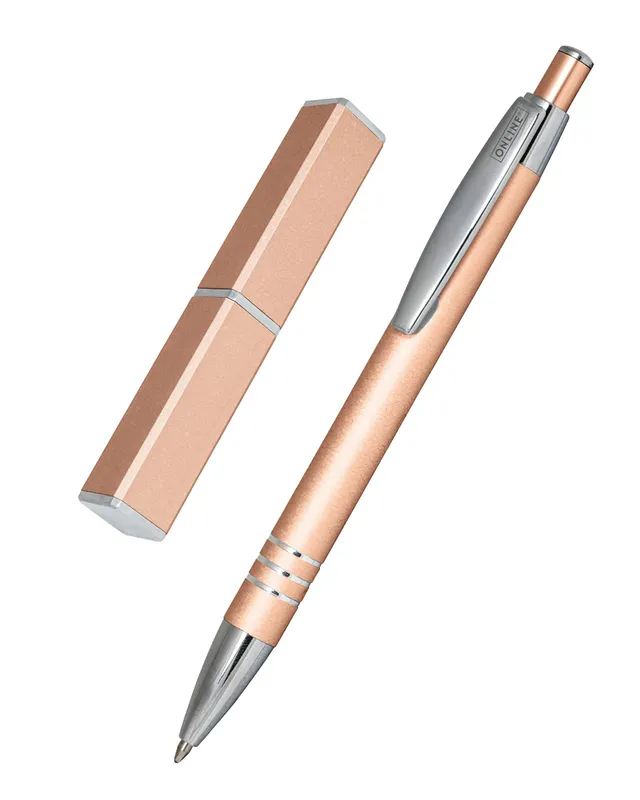 online-highway-graphite-metall-kugelschreiber-ros-gold-schwarz-mit-etui image 1