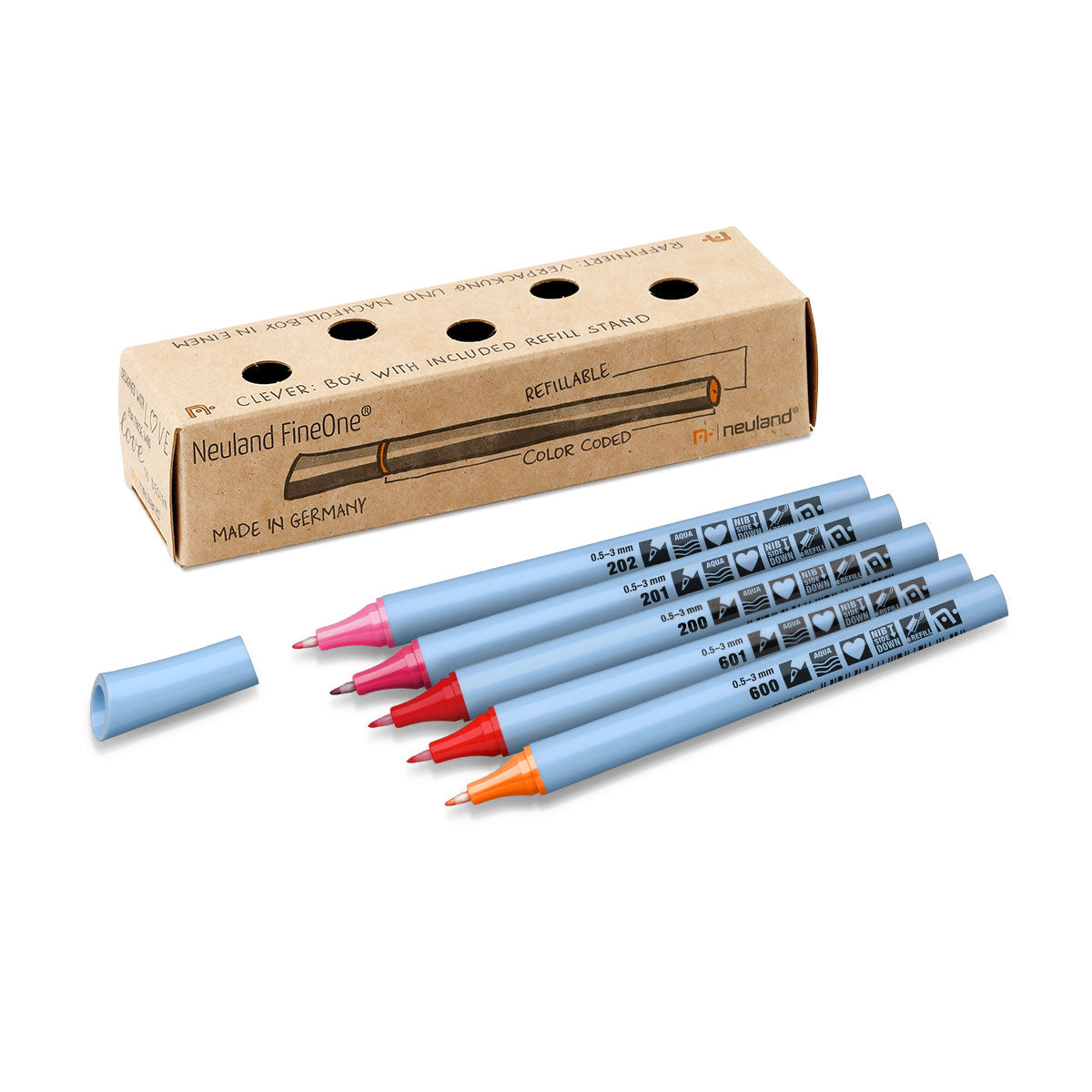 neuland-fineone-flex-marker-5er-farbset-mit-refillbox image 6